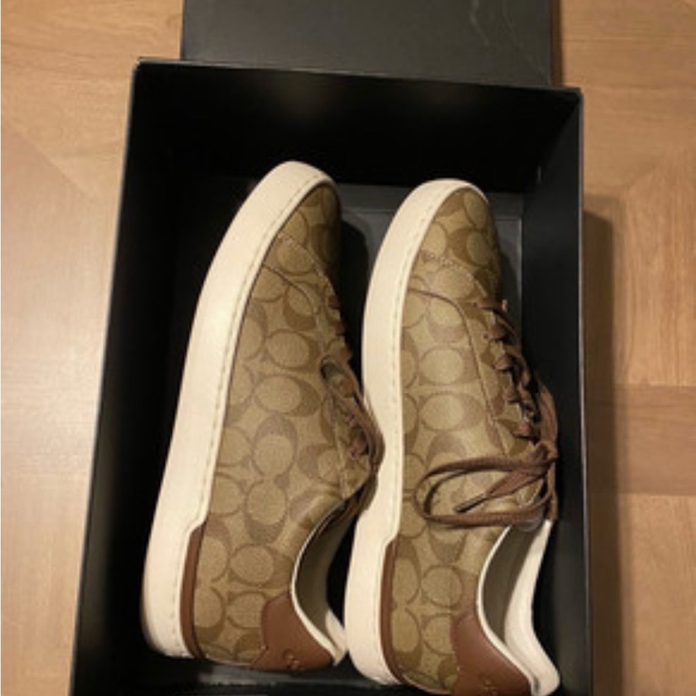 Coach Signature Brown and Cream Sneakers size (13) men’s EUC - Picture 2 of 8